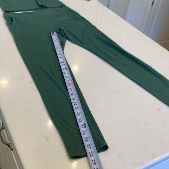 Lunya Restore Pocket legging pants supima cotton blend green space large Large - Picture 6 of 6